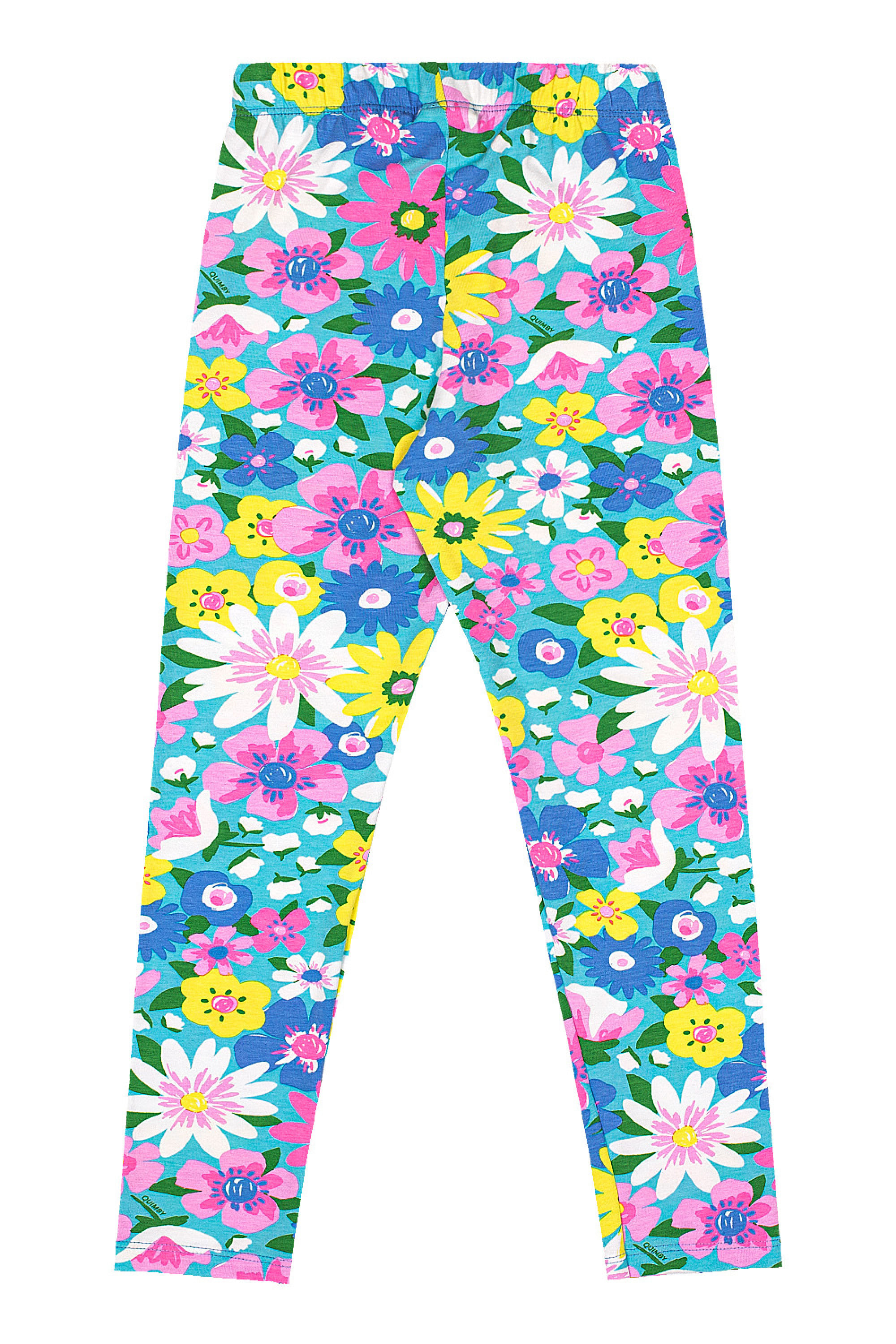 Conjunto Infantil Blusa com Strass e Calça Legging Floral (Branco) Quimby - Imagem 6
